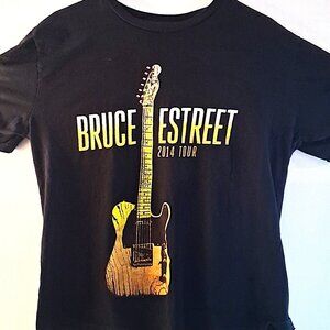 Bruce Springsteen E Street Band 2014 Tour Large Double Sided T Shirt w/ Cities